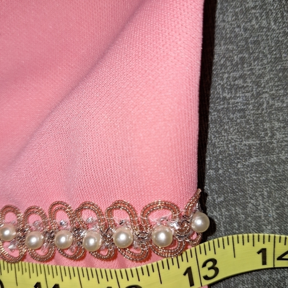 Vintage Retro Pink Peach Maxi Dress - Picture 9 of 10